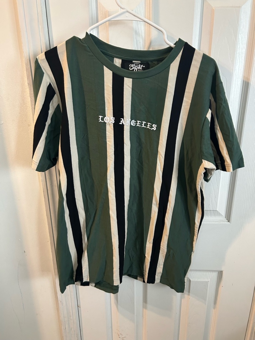 Los Angeles Striped Short Sleeve Tee - Green
